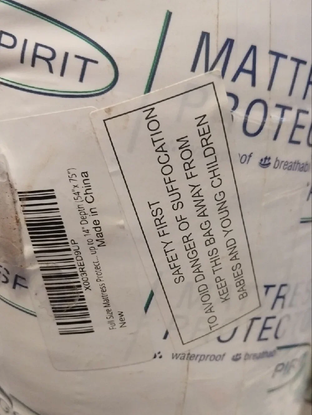SPIRIT White Full Mattress Protector - Waterproof Breathable Cover